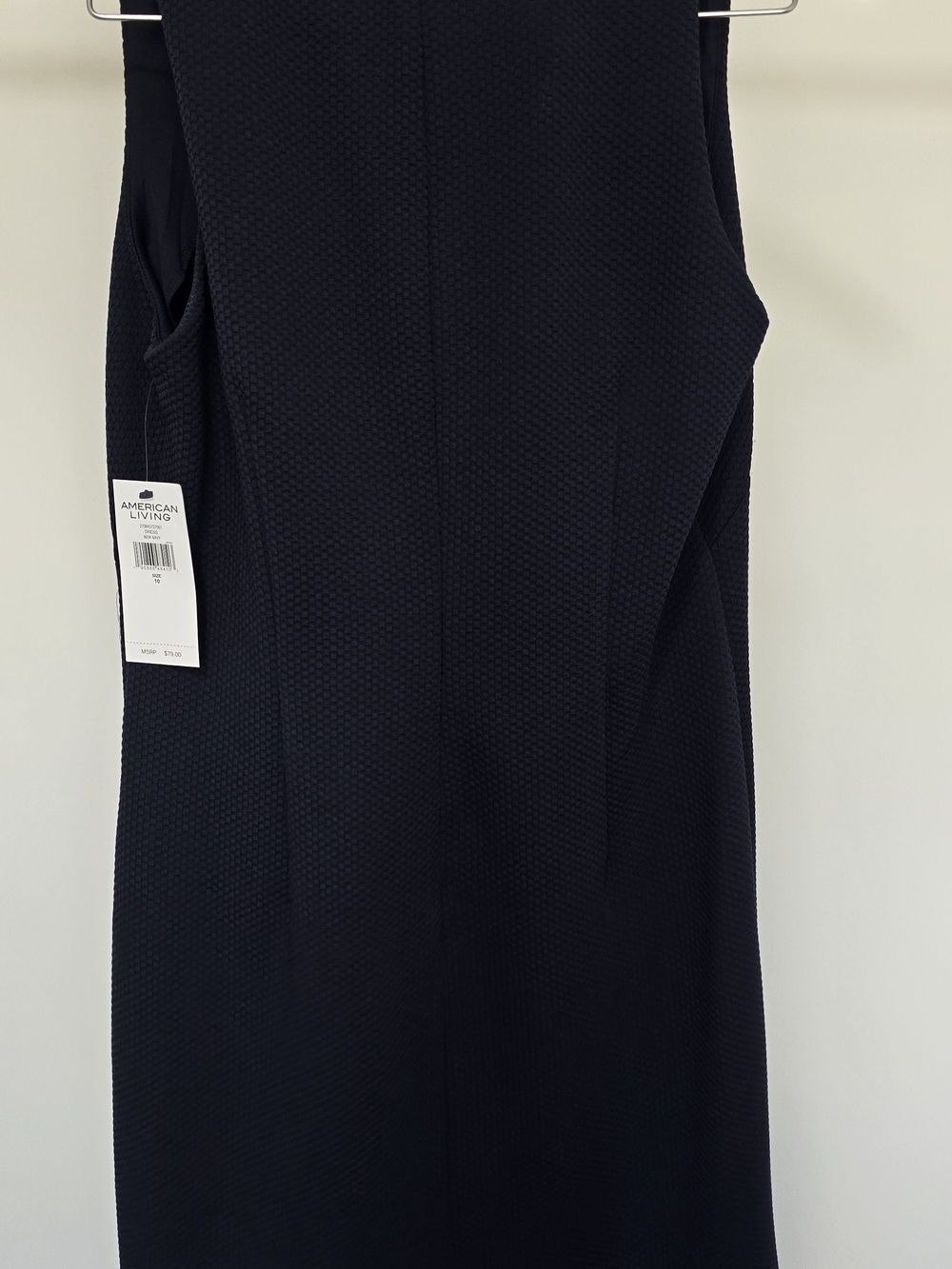 American Living Navy Midi Dress with White Braided Detail - Picture 6 of 6